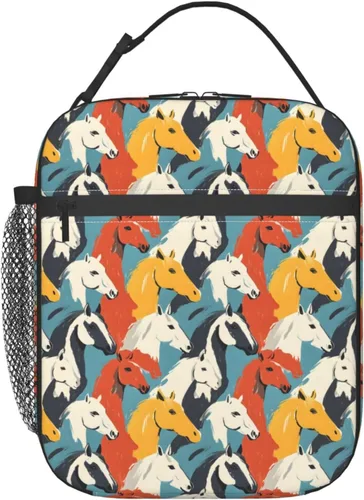 Vista 20 de Lonchera con diseño de margaritas para mujeres, niños, niñas y hombres, lonchera aislada, bolsa de almuerzo para adultos, bolsa de almuerzo
