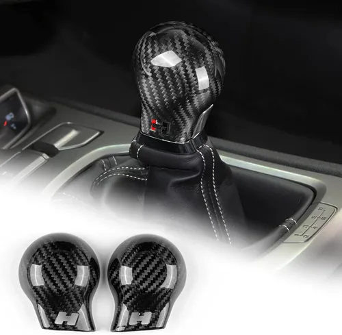 Vista 10 de AIRSPEED Cubierta de la perilla de la palanca de cambios de fibra de carbono para Chevrolet Camaro 2010 2011 2012 con accesorios de transmisión
