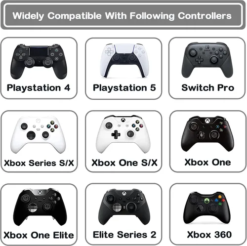 Vista 6 de Precision Rings, Aim Assist Motion Controller 24PCS Precision Target Control Rings Suitable for PS4, PS5, Xbox One, Xbox Series X, Switch, Switch