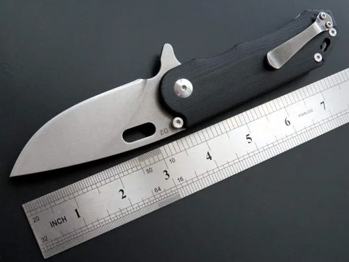 Vista 2 de Eafengrow EF32 - Cuchillo plegable D2 con hoja de acero y mango G10, cuchillo de herramientas EDC para trabajar, acampar, actividades al aire libre