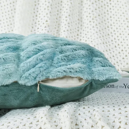 Vista 3 de Home Soft Things Shar Pei - Juego de 2 fundas de almohada decorativas, suaves, esponjosas y elegantes, fundas de almohada para sofá, enrejado, 26 x
