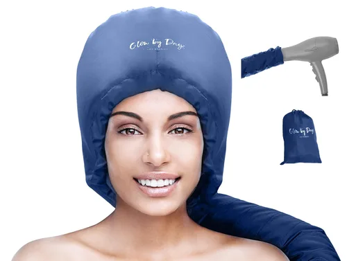 Vista 6 de Secador de pelo con capucha - Capó suave, ajustable y con capucha extra grande para secador de mano con agarre extensible y manguera de longitud