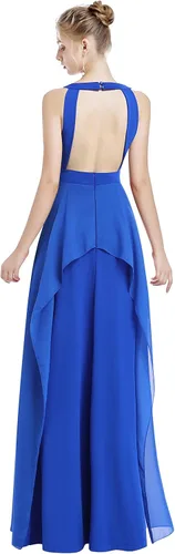 Vista 4 de Vestido largo transformador para mujer vestido de graduación convertible con tirantes delgados para boda cóctel vestido largo