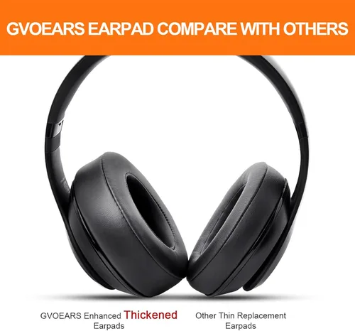 Vista 7 de Almohadillas de repuesto GVOEARS para auriculares Beats Studio 3, almohadillas para auriculares para Beats Studio 2 3 con cable y inalámbricos