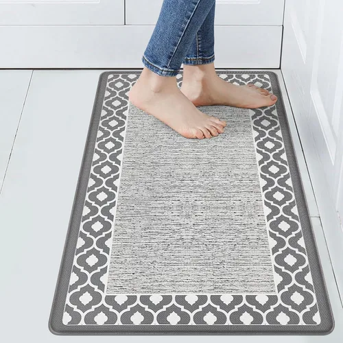 Vista 10 de Tapetes antifatiga para suelo de cocina, tapetes acolchados antifatiga de cocina de 17.3 x 27.5 pulgadas, impermeables, antideslizantes, de pie