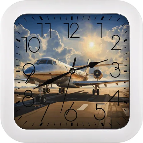Vista 13 de 10" Square Modern Wall Clock,Animal Cockerel Print Kitchen Clocks Wall Battery Operated,Silent Non Ticking Unique Funny Cute Wall Clock for Living