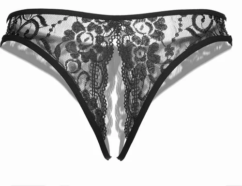 Vista 3 de Justgoo Tangas de encaje para mujer ropa interior con espalda en T