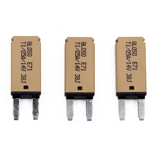 Vista 13 de E37 Auto (T1) Fusibles de disyuntor de reinicio automático de perfil bajo ATC/ATO - 12V DC 5A 10A 15A 20A 25A 30A (Paquete de 6 piezas mixtas) T1