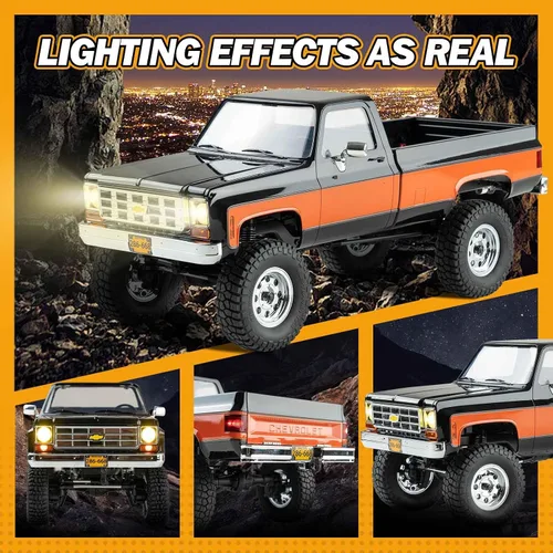 Vista 4 de BEEZRC FMS 1/18 RC Crawler FCX18 Chevy K10 RC Camión RTR Coche RC Modelo de Vehículo Licenciado Oficial 8km/h 4WD 900mAh Pasatiempo RC Coches