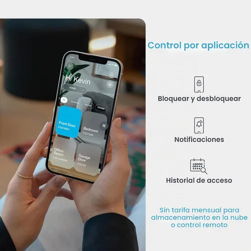 Vista 6 de Lockly Secure Pro Zeno - Cerradura inteligente con llave Apple Home Negro mate