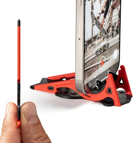 Vista 11 de GEOMETRICAL Trípode de bolsillo PROv2 - Soporte tamaño tarjeta, para iPhone, kit universal azul alienígena