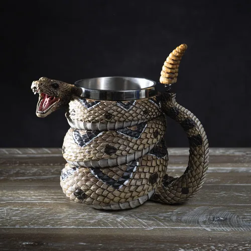Vista 6 de SUMMIT COLLECTION Rattlesnake - Taza de café (16 onzas líquidas) Diamondback Rattler Beer Tankard