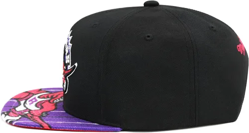Vista 2 de Mitchell & Ness Toronto Raptors NBA Swingman Pop Snapback Sombrero Gorra Ajustable - Negro, Negro