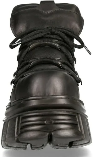Vista 4 de New Rock 106N Tower - Botas de tobillo para hombre, 100 % piel, estilo gótico, estilo punk, a la moda