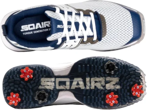 Vista 7 de SQAIRZ Speed Mesh - Zapatos de golf deportivos para hombre, diseñados para equilibrio y rendimiento, picos reemplazables, transpirables, zapatos