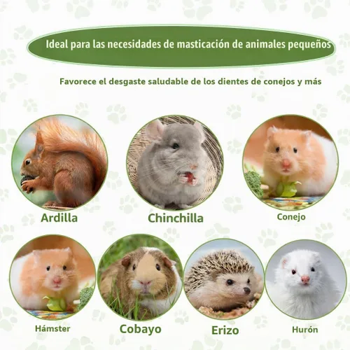 Vista 3 de Sukh - Palitos masticables de conejo de 8.47 oz, masticable de bambú dulce natural para animales pequeños