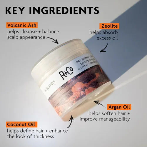 Vista 3 de R+Co Badlands Dry Shampoo Paste Part Dry Shampoo, Part Styling Paste Adds Texture, Absorbs Oil, Matte Finish
