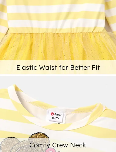 Vista 5 de L.O.L. Surprise! Vestidos de malla tutú para niñas con mariposa y purpurina para fiesta, vestido de tul de manga larga, regalo de cumpleaños