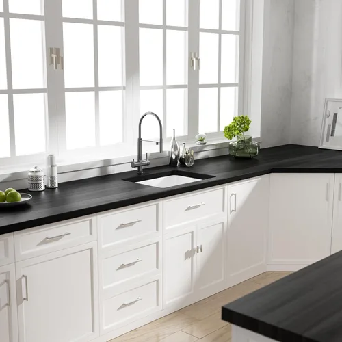 Vista 8 de Eridanus - Fregadero de cocina rectangular de cerámica (23.5 x 18.5 pulgadas)