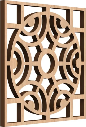 Vista 28 de Walton Paneles de pared decorativos de madera con calado, pequeños, 11 3/8 pulgadas de ancho x 11 3/8 pulgadas de alto x 1/4 pulgadas de alto, nogal