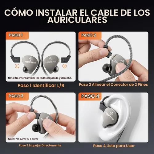 Vista 8 de Phenyx Pro Auriculares híbridos con monitor intrauditivo de doble controlador PME-20