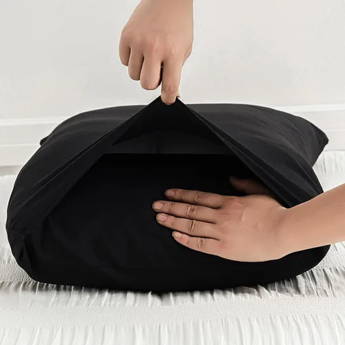 Vista 4 de NiNi ALL Fundas de almohada King 100% microfibra cepillada, paquete de 2 fundas de almohada suaves y transpirables para todas las estaciones