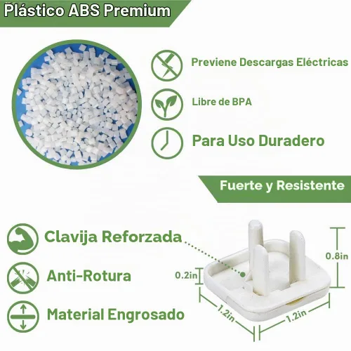 Vista 4 de Cubiertas de salida para bebés, protectores de enchufe de seguridad para niños, difíciles de quitar para niños pequeños, protector de descarga