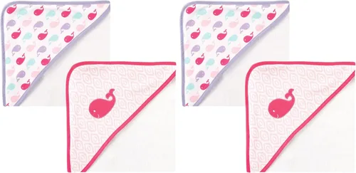 Vista 13 de Luvable Friends Toallas unisex con capucha de rizo de algodón para bebé, elefante básico, talla única