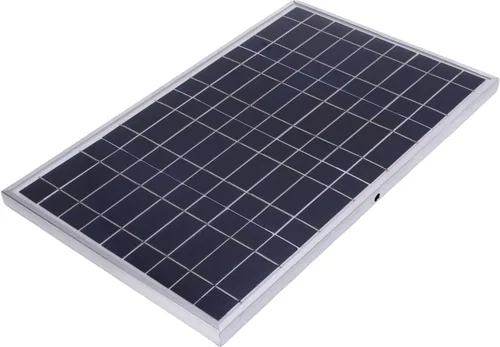 Vista 2 de Zunate Kit de cargador de panel solar de 100 W con controlador de carga de 12 V 10-50 A Marco de aluminio, salidas USB y CC para RV, barco