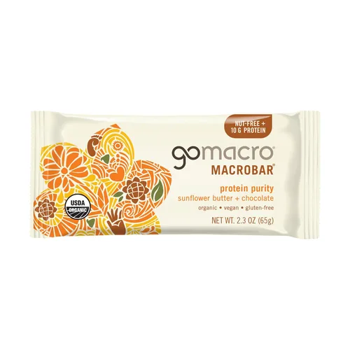 Vista 5 de GoMacro MacroBar - Barra de proteína vegana orgánica de plátano y mantequilla de almendras, 2.3 onzas
