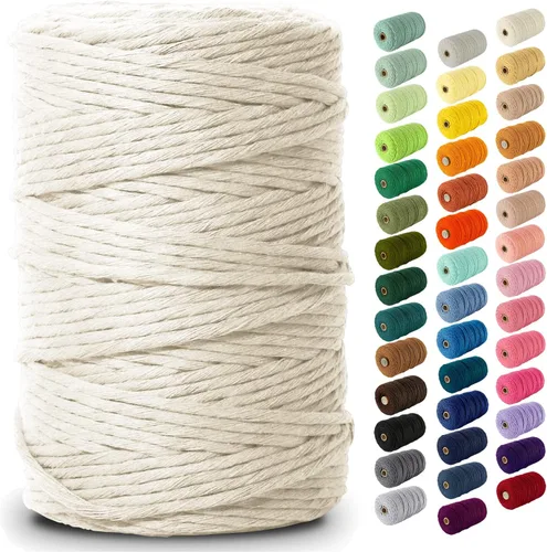 Vista 19 de Nook Theory Hilo de macramé de 3mm 109 yardas - Cuerda de macramé suave de 4mm, 5mm perfecta para nudos - Suministros de macramé para colgadores