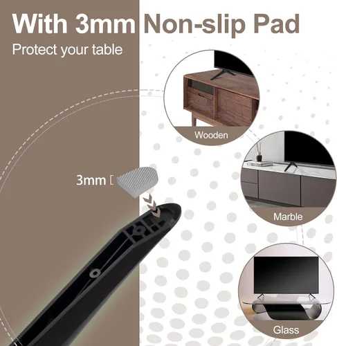 Vista 6 de Soporte base de TV para patas de TV Hisense, patas de soporte de TV para Hisense Smart TV Stand 50A6G 50A6GX3 43R6E3 43R6E1 43H6530F 55R6E1 55R6G