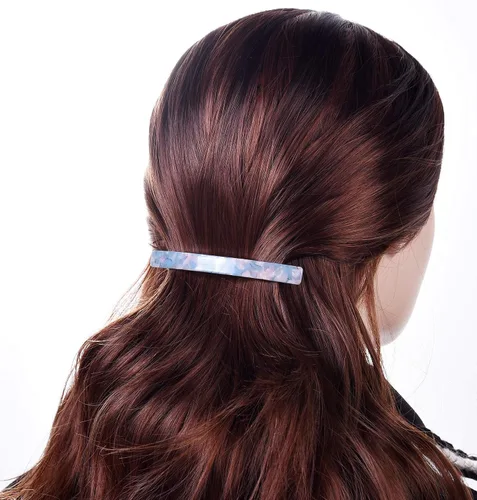 Vista 2 de Pasadores de pelo para mujer, pasador de pelo francés, pinzas grandes de acetato para el cabello, pasador antideslizante, accesorios