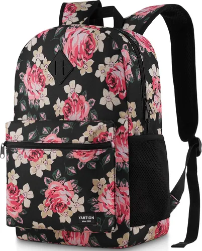 Vista 23 de YAMTION Mochila escolar, mochila clásica unisex para adolescentes con puerto USB para escuela secundaria, universidad, oficina, trabajo, viajes
