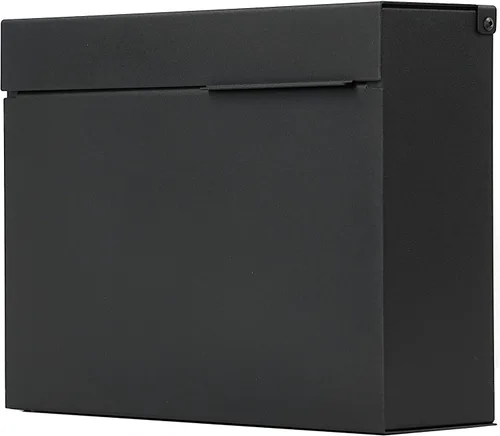 Vista 3 de Vsons Buzón de diseño moderno, buzón de pared Vsons Design Mitch B (aluminio negro con recubrimiento en polvo) (negro)