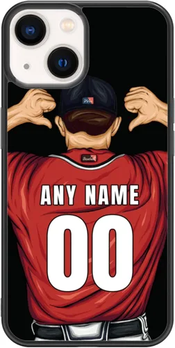 Vista 22 de Custome - Funda de teléfono de béisbol, diseño creativo de béisbol deportivo con número de estrella para iPhone 11, 12, 13, 14, 15 Pro Max Plus Mini