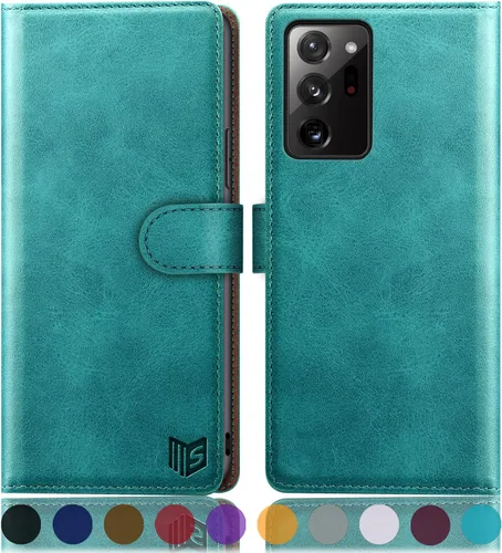 Vista 8 de SUANPOT Funda de piel tipo cartera para Samsung Galaxy Note 20 Ultra 5G de 6.9 pulgadas con bloqueo RFID, tarjetero para tarjetas de crédito, funda