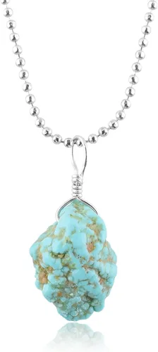 Vista 17 de Collar con colgante delicado de piedras preciosas multicolor