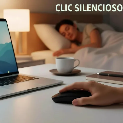 Vista 3 de Ratón inalámbrico portátil para laptop, PC, MacBook, computadora de escritorio, versión 2023 2.4G Ratón óptico/ergonómico para computadora, 6