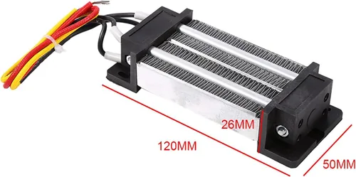 Vista 2 de Qiilu Calentador PTC 12V 12V PTC Calentador de aire 200 W Dc 12 V Aislamiento eléctrico Termostático de cerámica Calentador de calefacción PTC