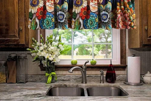 Vista 7 de YoKii Boho Bouquet - Paneles de cortina para ventana