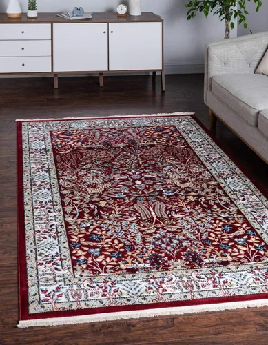 Vista 12 de Unique Loom Colección Narenj - Alfombra de área - Bristol (2' 2" x 3' 1" ovalada, azul/beige)
