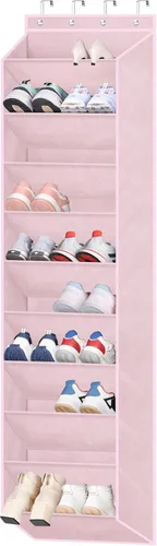 Vista 16 de SLEEPING LAMB Zapatero para puerta, organizador de zapatos para puerta de niños para colgar en el armario, almacenamiento estrecho para zapatos