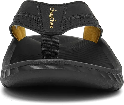 Vista 5 de ChayChax Men's Flip Flops Arch Support Beach Sandals Outdoor Sport Thong Sandal with Soft Footbed