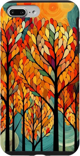 Vista 12 de iPhone 16 Otoño y coloridas hojas y árboles de otoño, funda temática de color de otoño