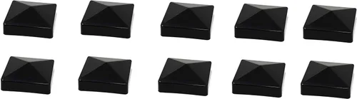 Vista 20 de Pyramid True - Tapa de vinilo de plástico para poste de valla de 4 x 4 pulgadas (3.937 in x 3.937 in), color negro o blanco/múltiples cantidades