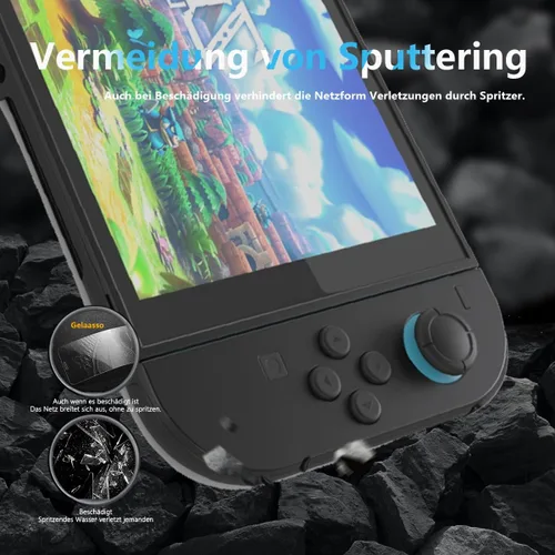 Vista 6 de 1 protector de pantalla de vidrio templado compatible con Nintendo Switch 2, dureza 9H, arañazos, película transparente HD, fácil de instalar