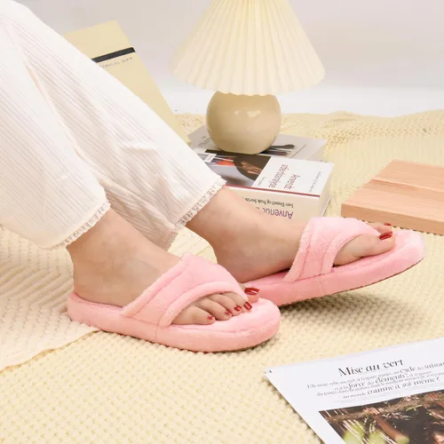 Vista 5 de Pantuflas de casa para mujer, con puntera abierta, con espuma viscoelástica, para mujer, pantuflas de casa para interiores y exteriores