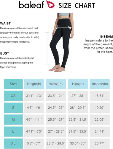 Vista 7 de BALEAF Leggings con forro polar para niñas, repelentes al agua, cintura alta, pantalones atléticos cálidos para invierno, senderismo, correr, yoga
