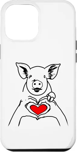 Vista 6 de iPhone 15 Line Art Pig Lover Granjero Pigs Farm Case